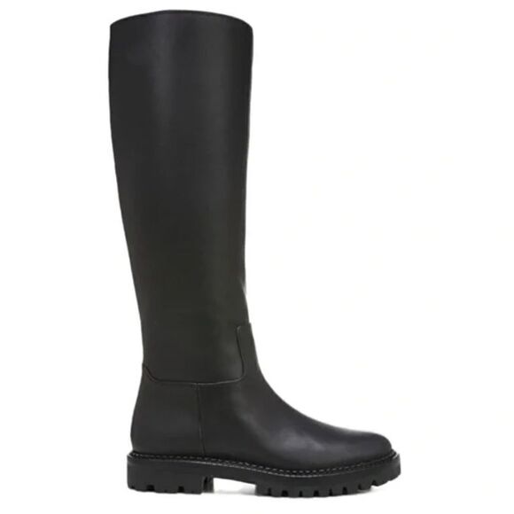 Vince soft top grain leather water resistance knee high lug boot size 6M and 7M - Picture 2 of 16